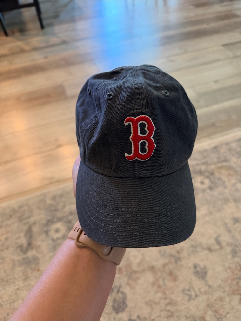 Navy Baseball Cap with Red 'B' Logo Boston Red Sox